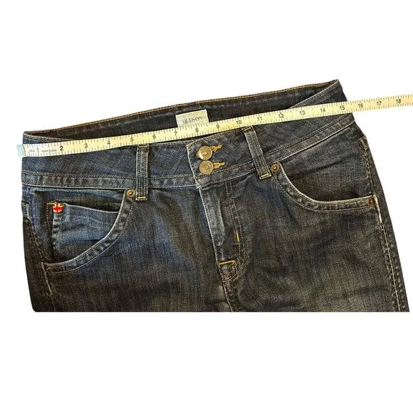 HUDSON Signature Dark Wash Y2K Low Rise Boot Cut Denim Jeans Women's Size 28