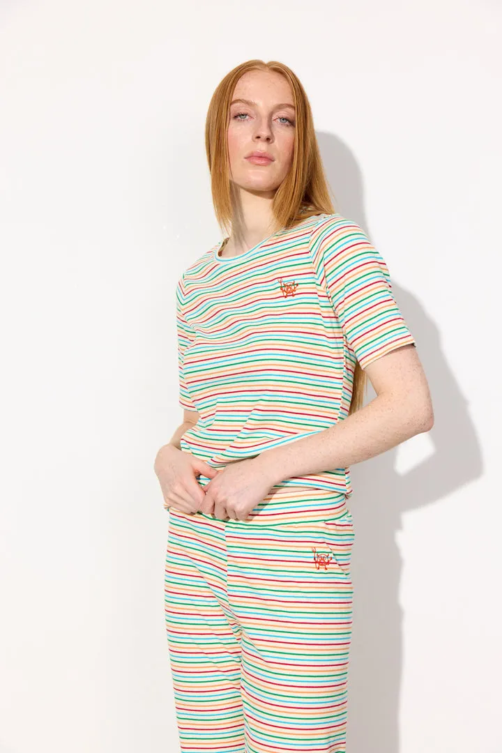 Indie T-shirt - Rainbow Striped