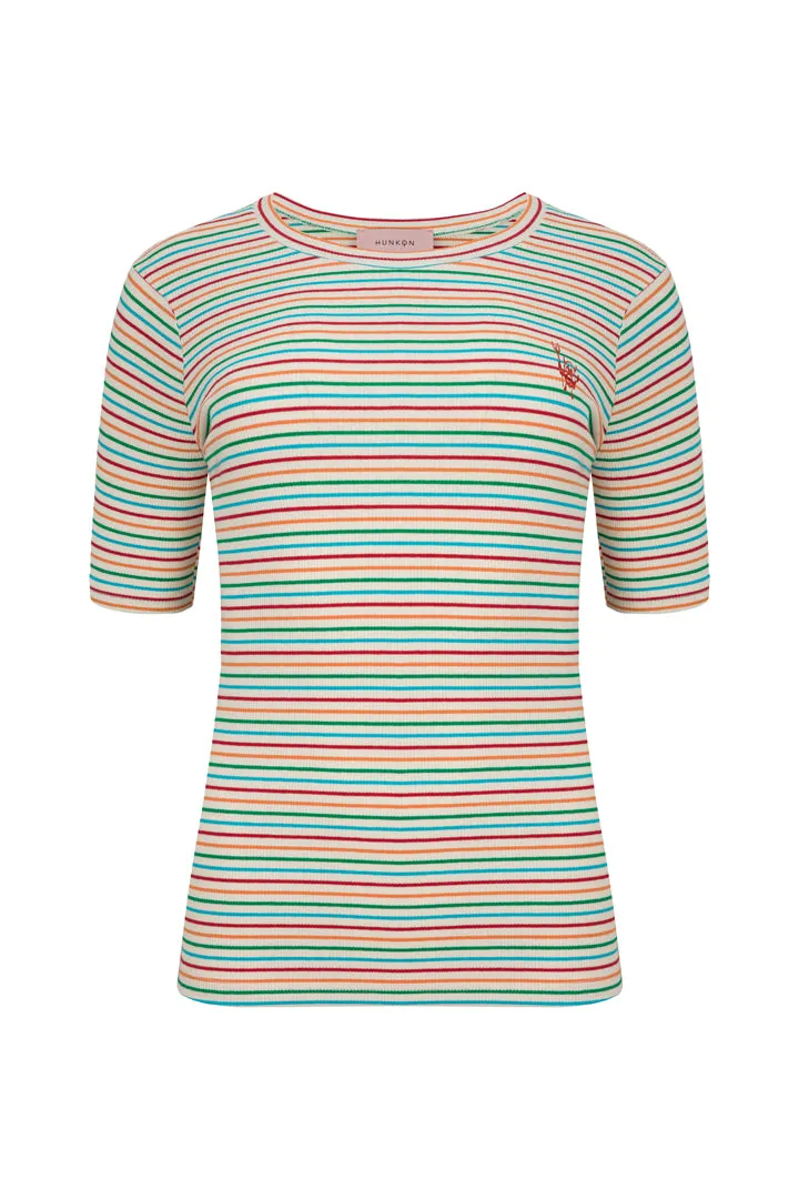 Indie T-shirt - Rainbow Striped