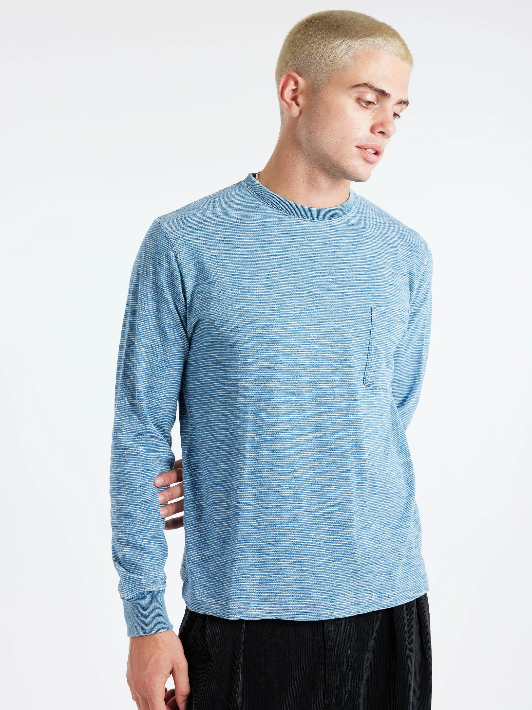 Indigo Slub Yarn Pocket Tee