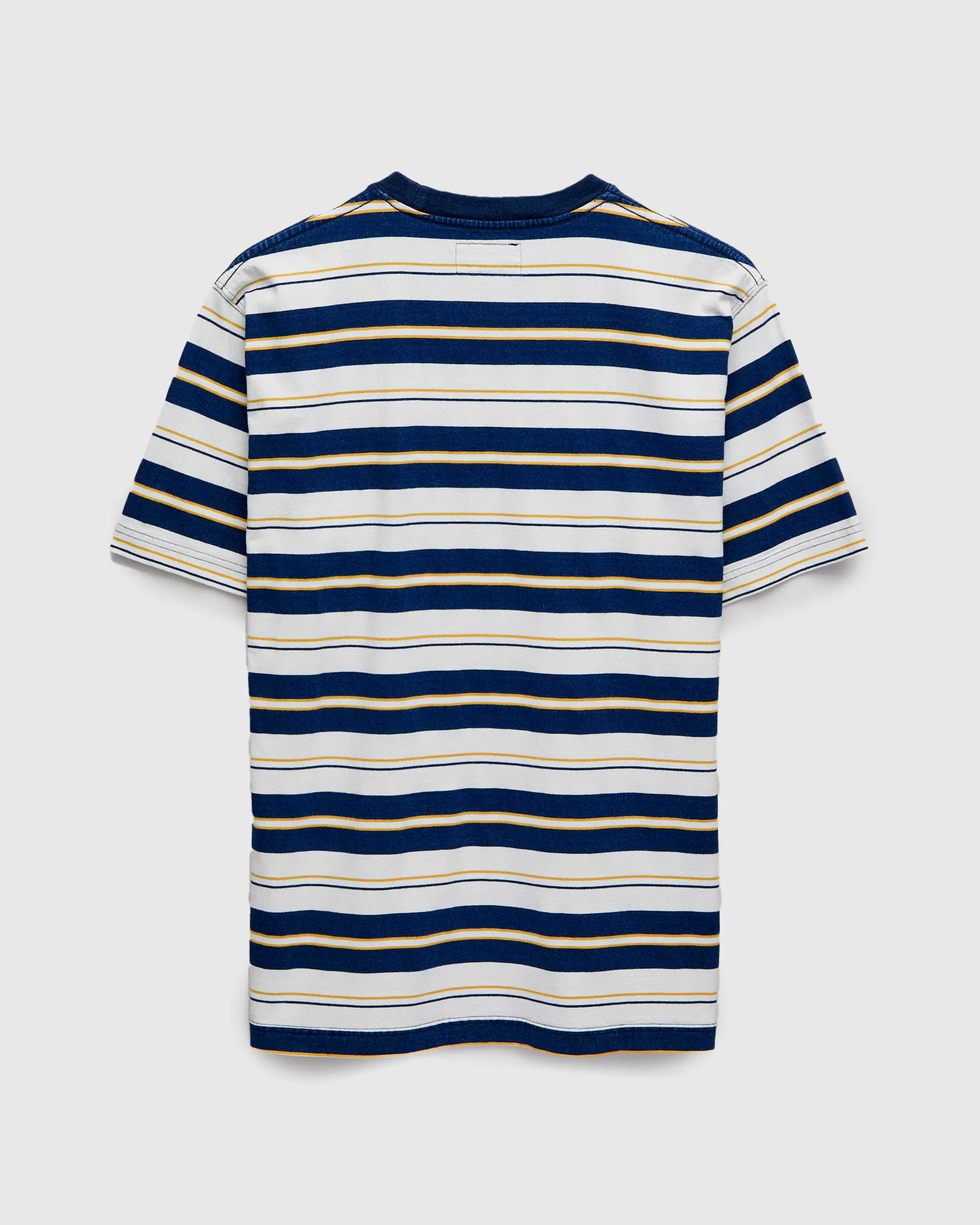 Indigo Stripe Pocket T-Shirt in One Wash