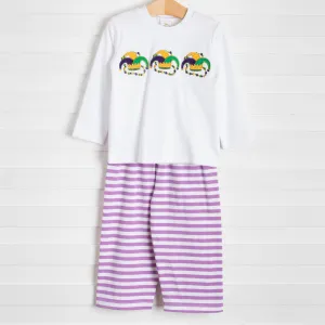 It's All in Jest Applique Pant Set, Purple