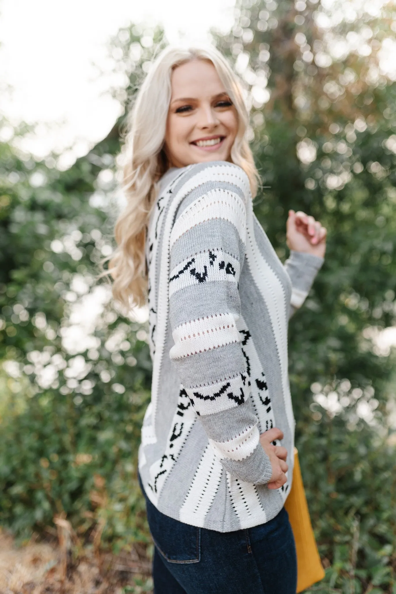 It's Leopard Time V Neck Sweater