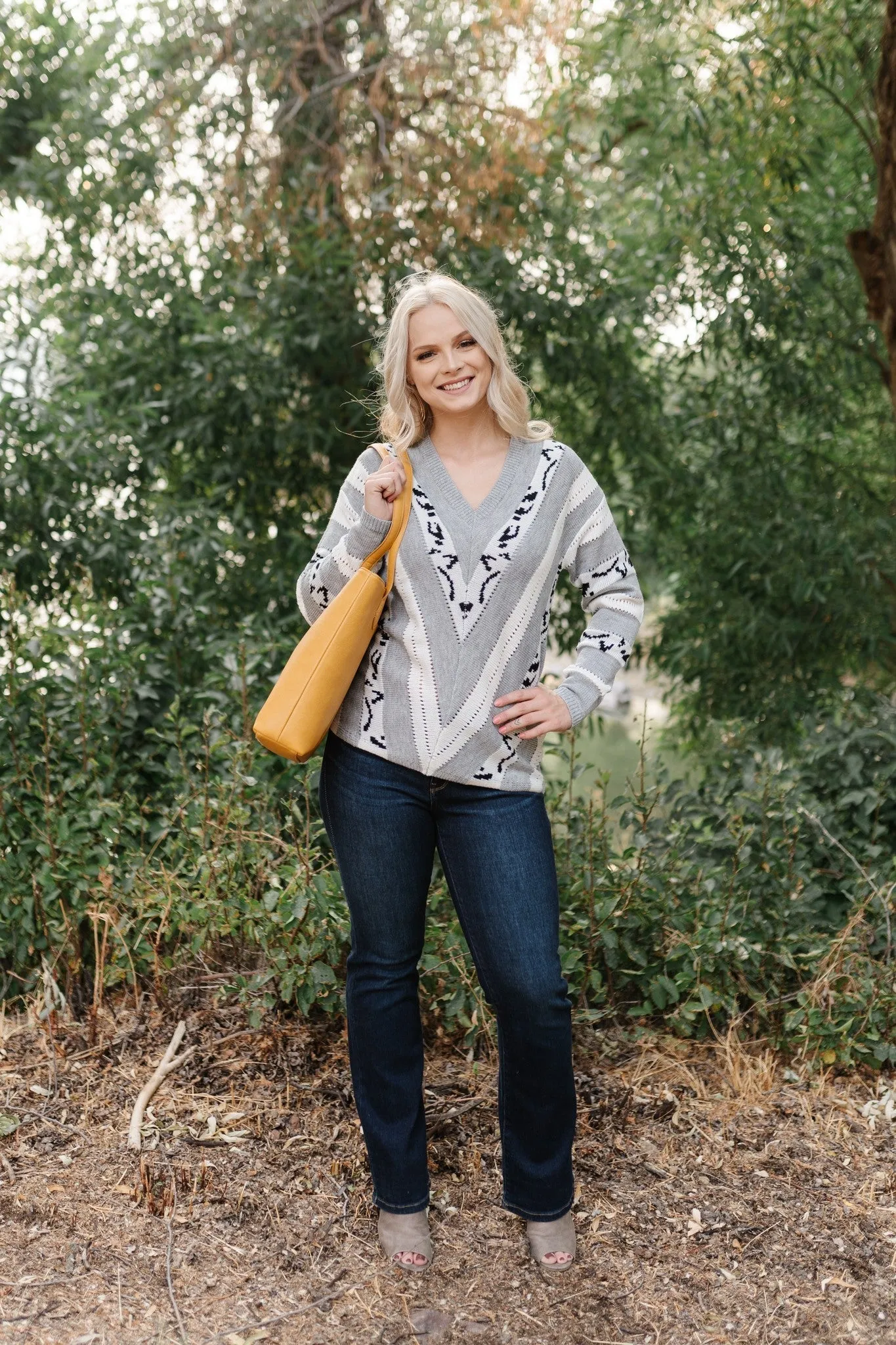 It's Leopard Time V Neck Sweater