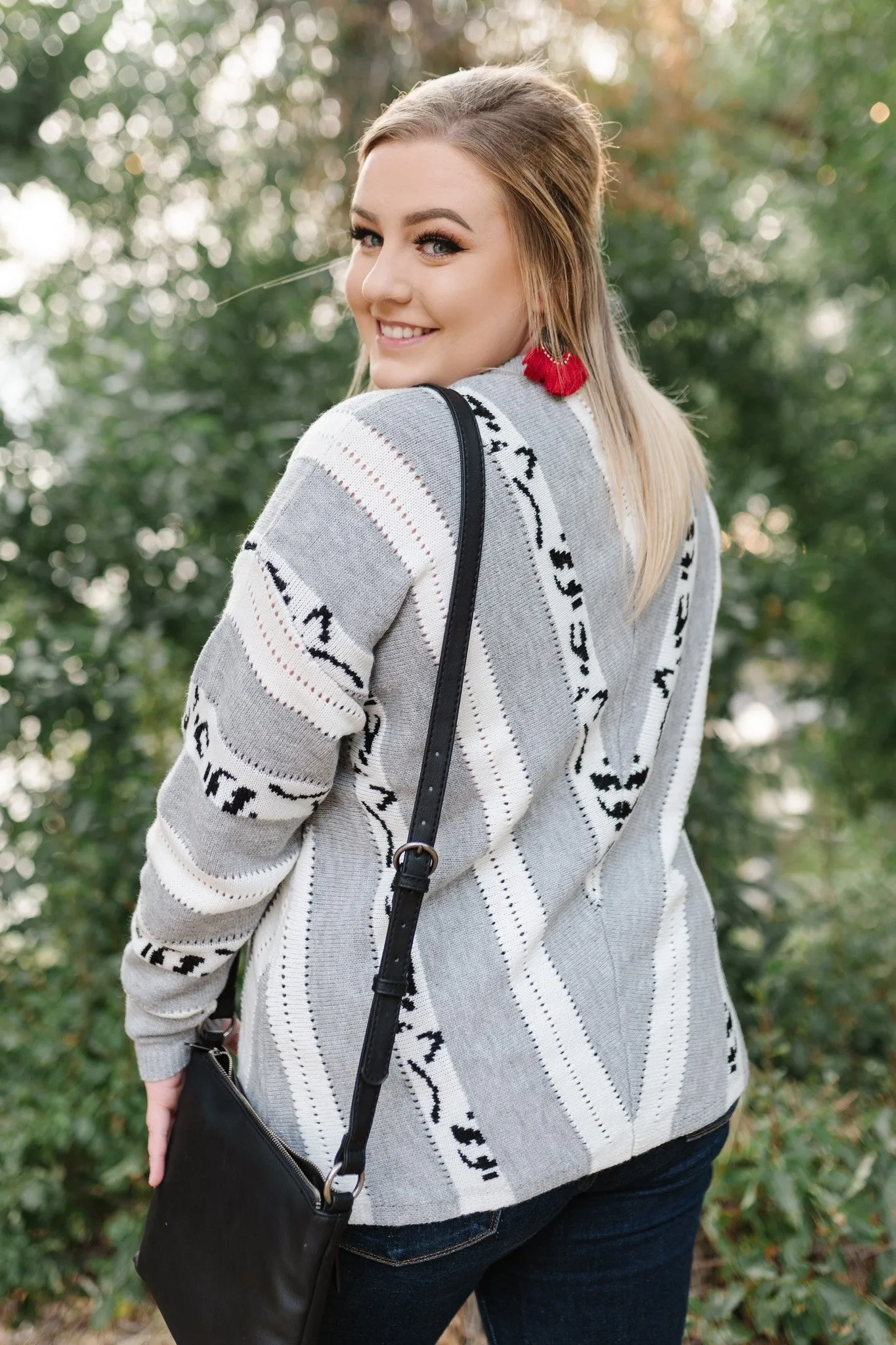 It's Leopard Time V Neck Sweater