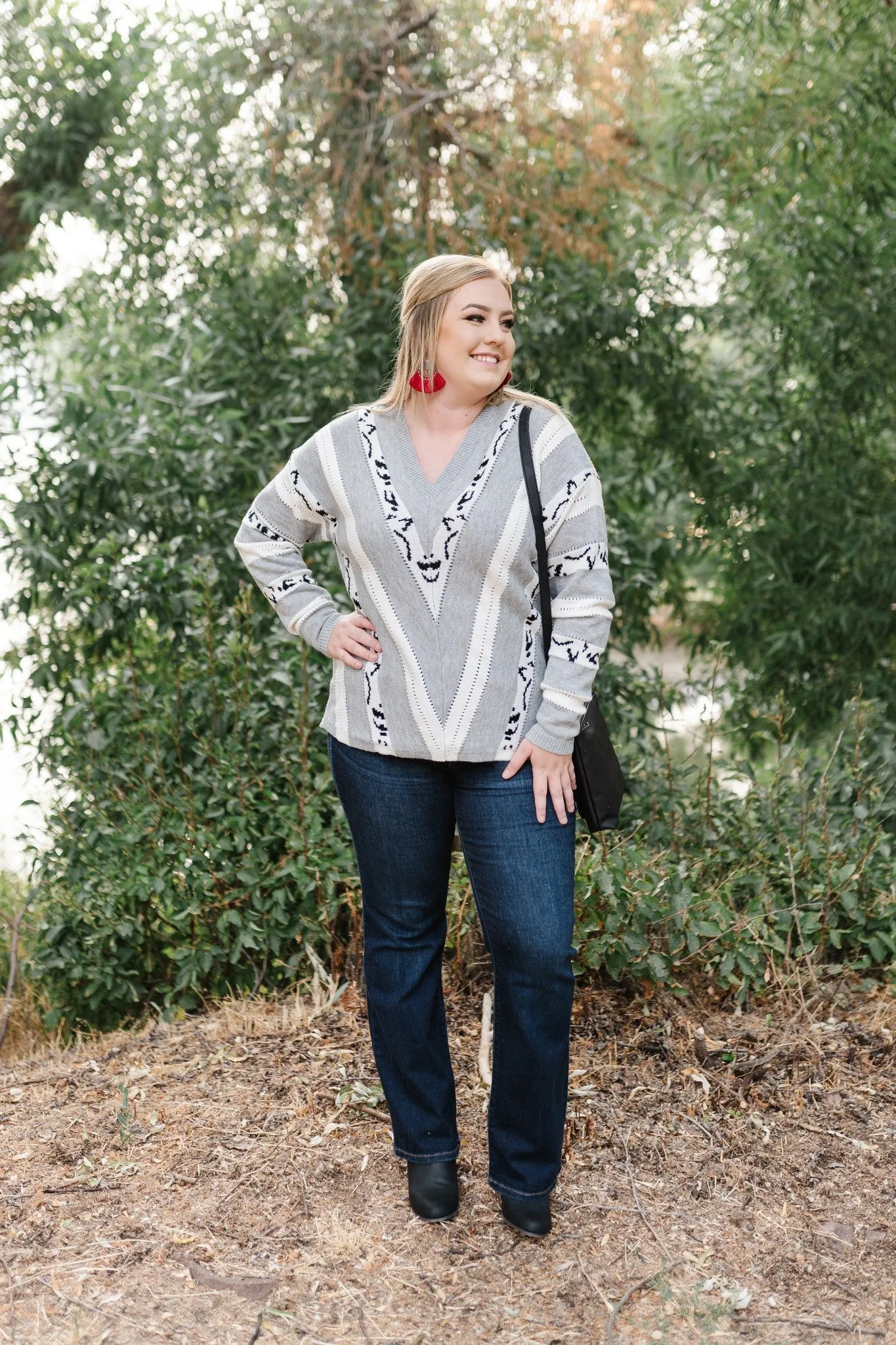 It's Leopard Time V Neck Sweater