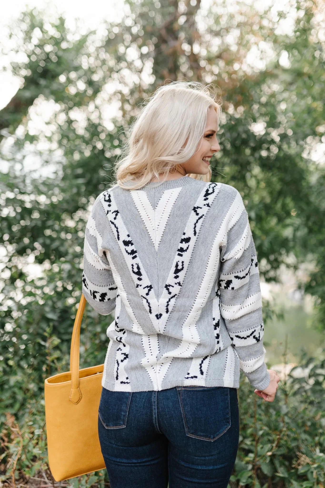 It's Leopard Time V Neck Sweater