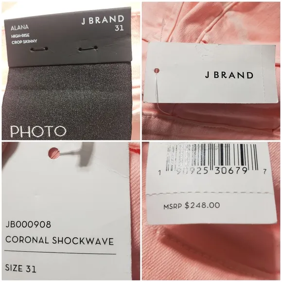 J. Brand Sz 31 NWT Alana High Rise Skinny Crop
