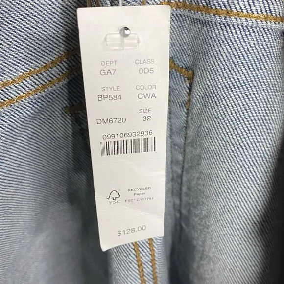 J Crew Jeans 9&quot; Demi Boot Crop Women 32 Raw Hem Denim Blue High Rise NWT BP584