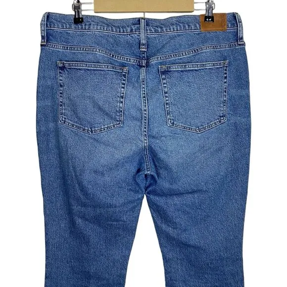 J Crew Jeans 9&quot; Demi Boot Crop Women 32 Raw Hem Denim Blue High Rise NWT BP584