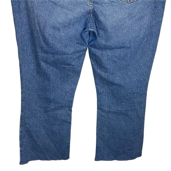 J Crew Jeans 9&quot; Demi Boot Crop Women 32 Raw Hem Denim Blue High Rise NWT BP584