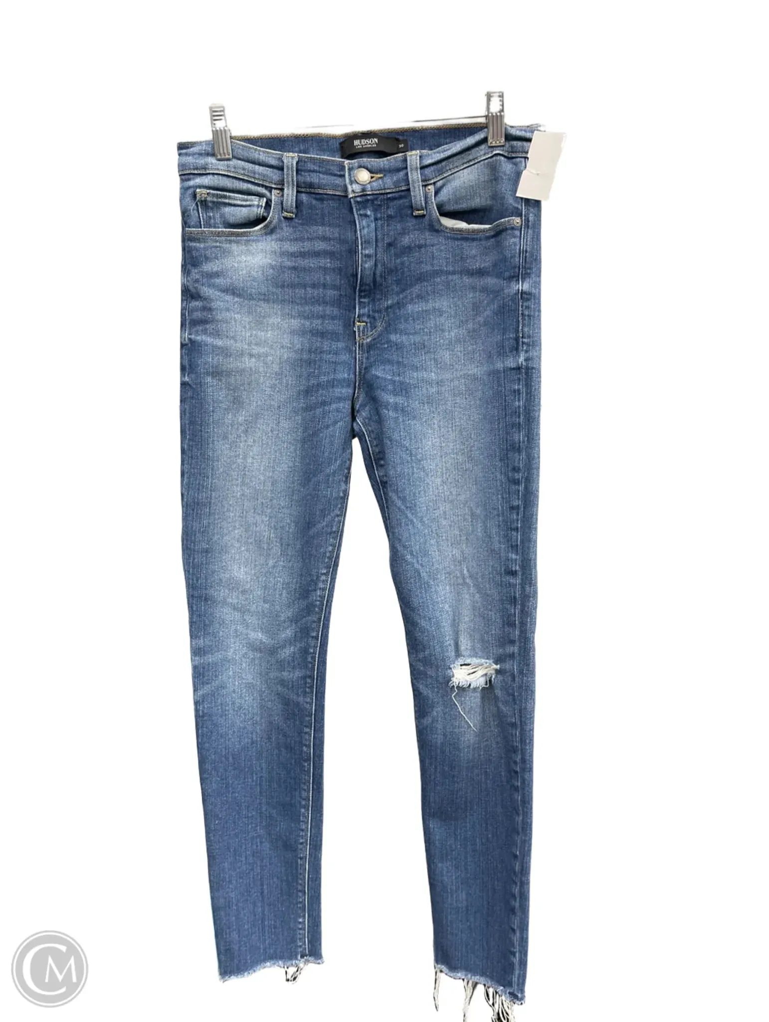 Jeans Skinny By Hudson In Blue Denim, Size: 10