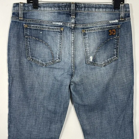 Joes Jeans Denim Provocateur Petite 30 Mid Rise Bootcut Stretch Distressed