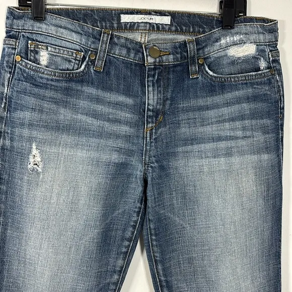 Joes Jeans Denim Provocateur Petite 30 Mid Rise Bootcut Stretch Distressed