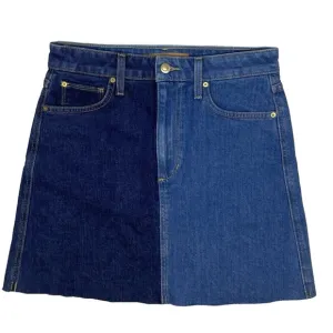 Joe's Jeans The Bella High Rise Size 26 Two Tone Blue Denim Skirt NWT $178