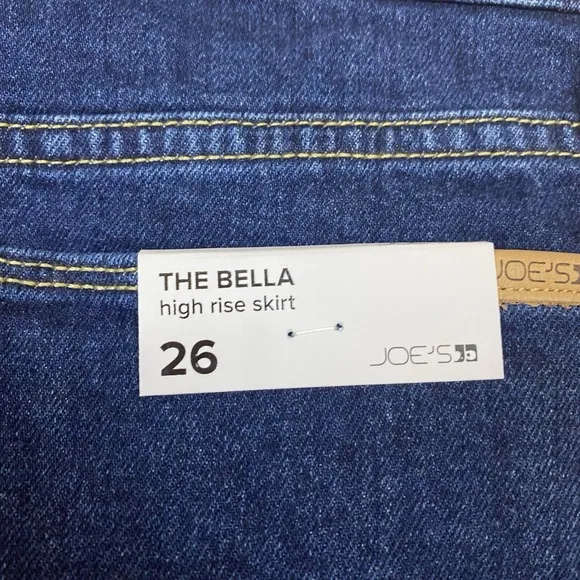 Joe's Jeans The Bella High Rise Size 26 Two Tone Blue Denim Skirt NWT $178
