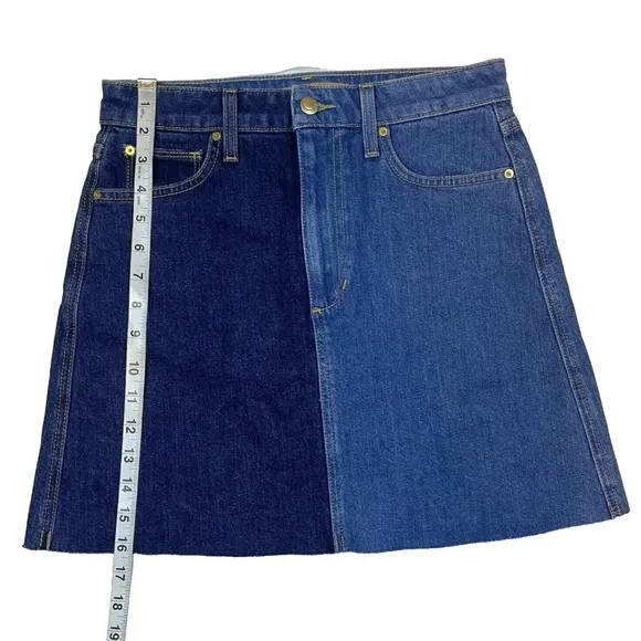 Joe's Jeans The Bella High Rise Size 26 Two Tone Blue Denim Skirt NWT $178