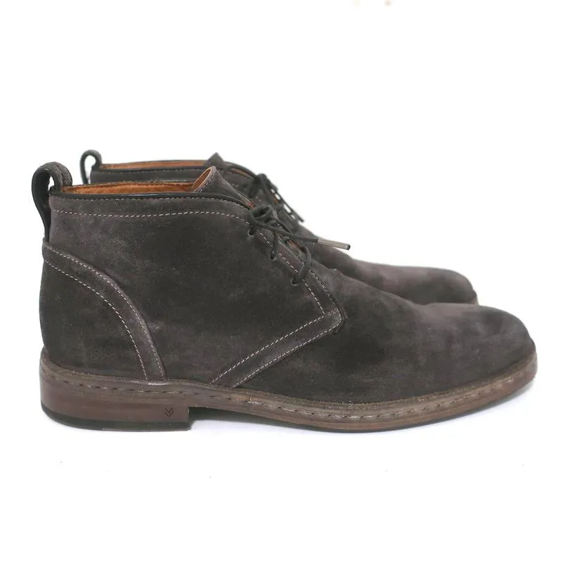 John Varvatos Chukka Boots Dark Gray Suede Size 9