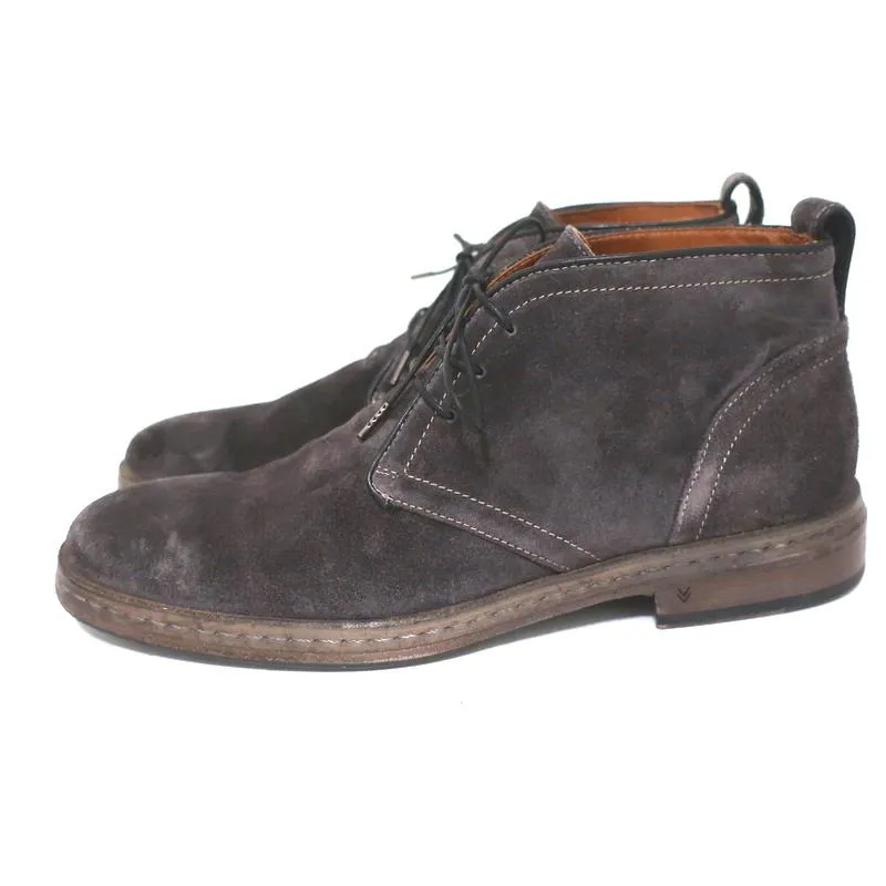 John Varvatos Chukka Boots Dark Gray Suede Size 9