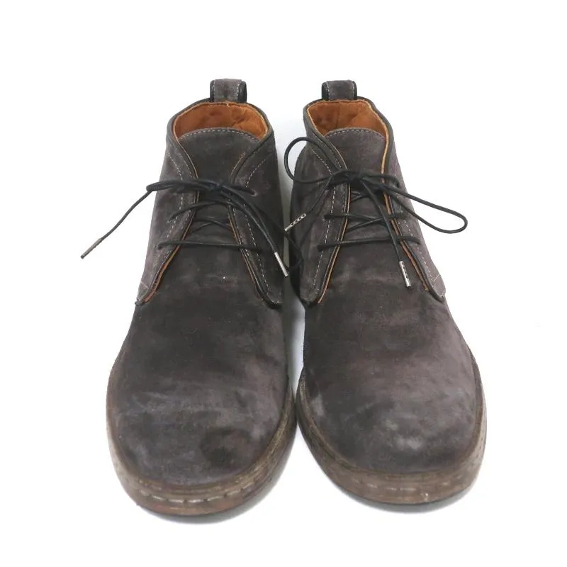 John Varvatos Chukka Boots Dark Gray Suede Size 9