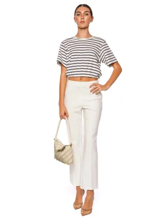 Jojo Striped Cotton Cropped Tee