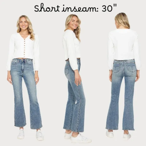 Judy Blue High Rise Tummy Control Classic Bootcut Jeans Long Inseam Various NEW