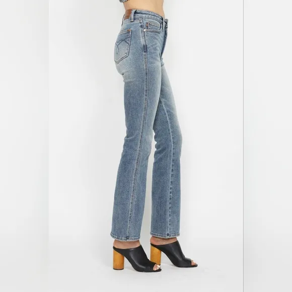 Judy Blue High Rise Tummy Control Classic Bootcut Jeans Long Inseam Various NEW