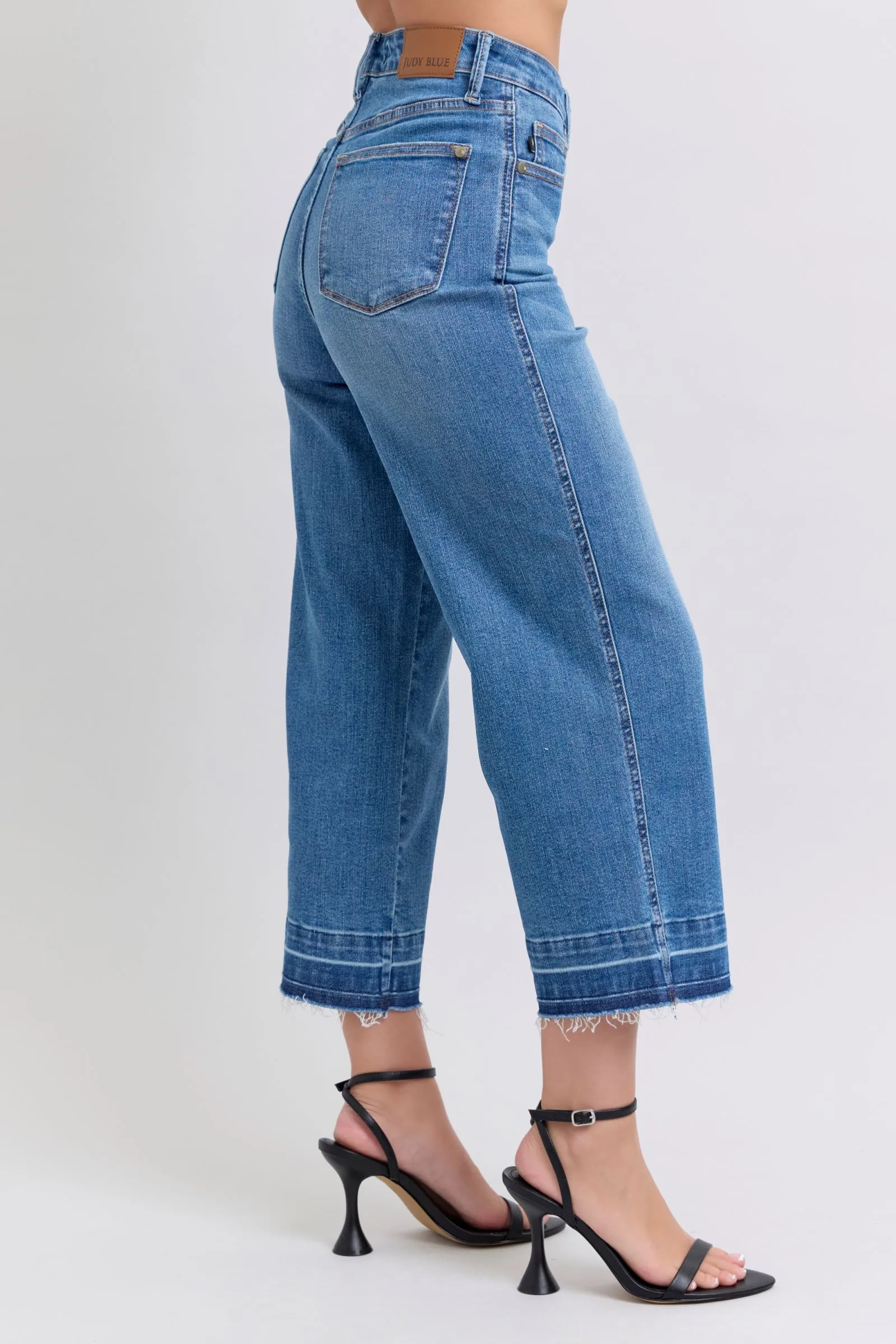 Judy Blue High Rise Tummy Control Wide Cropped