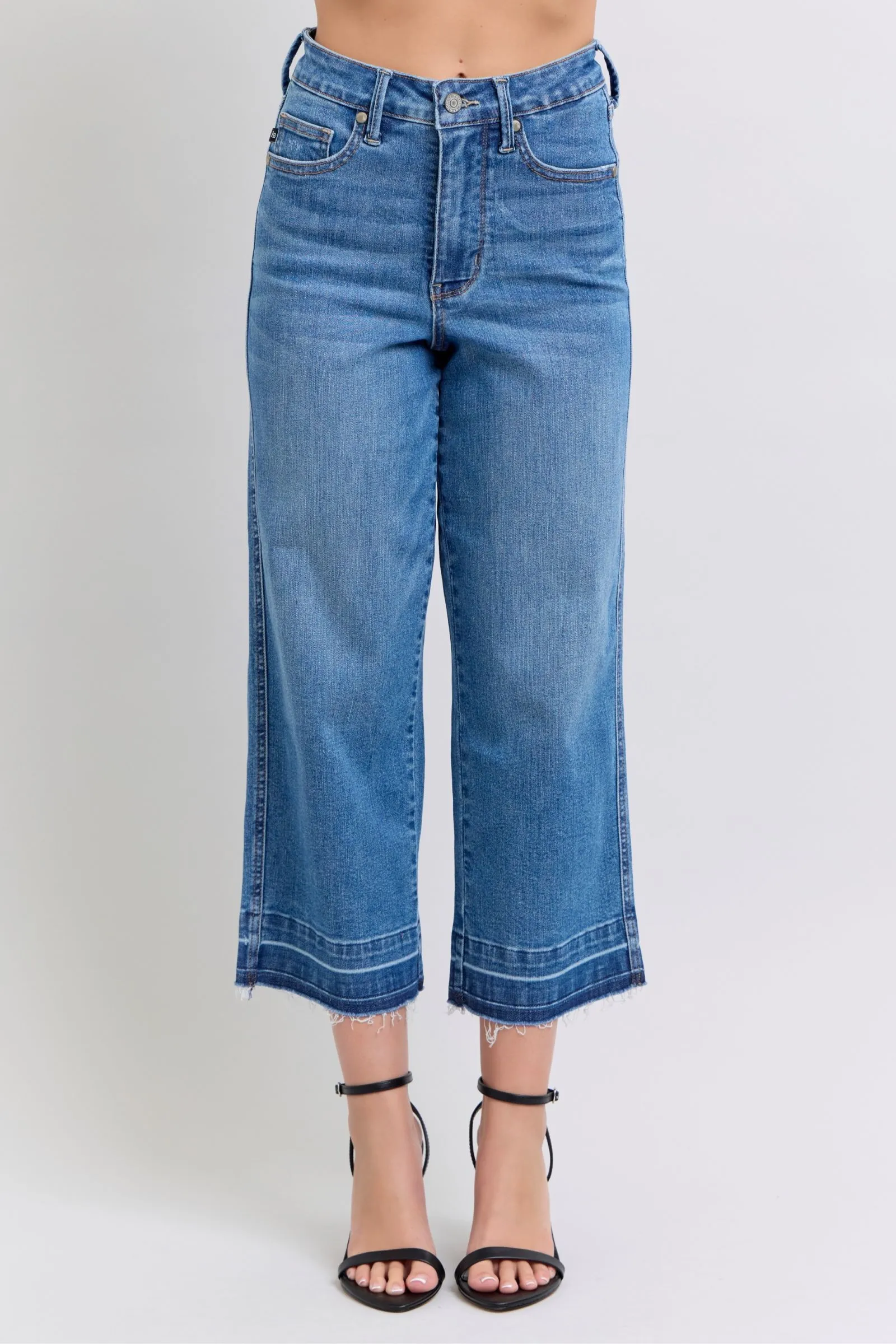 Judy Blue High Rise Tummy Control Wide Cropped