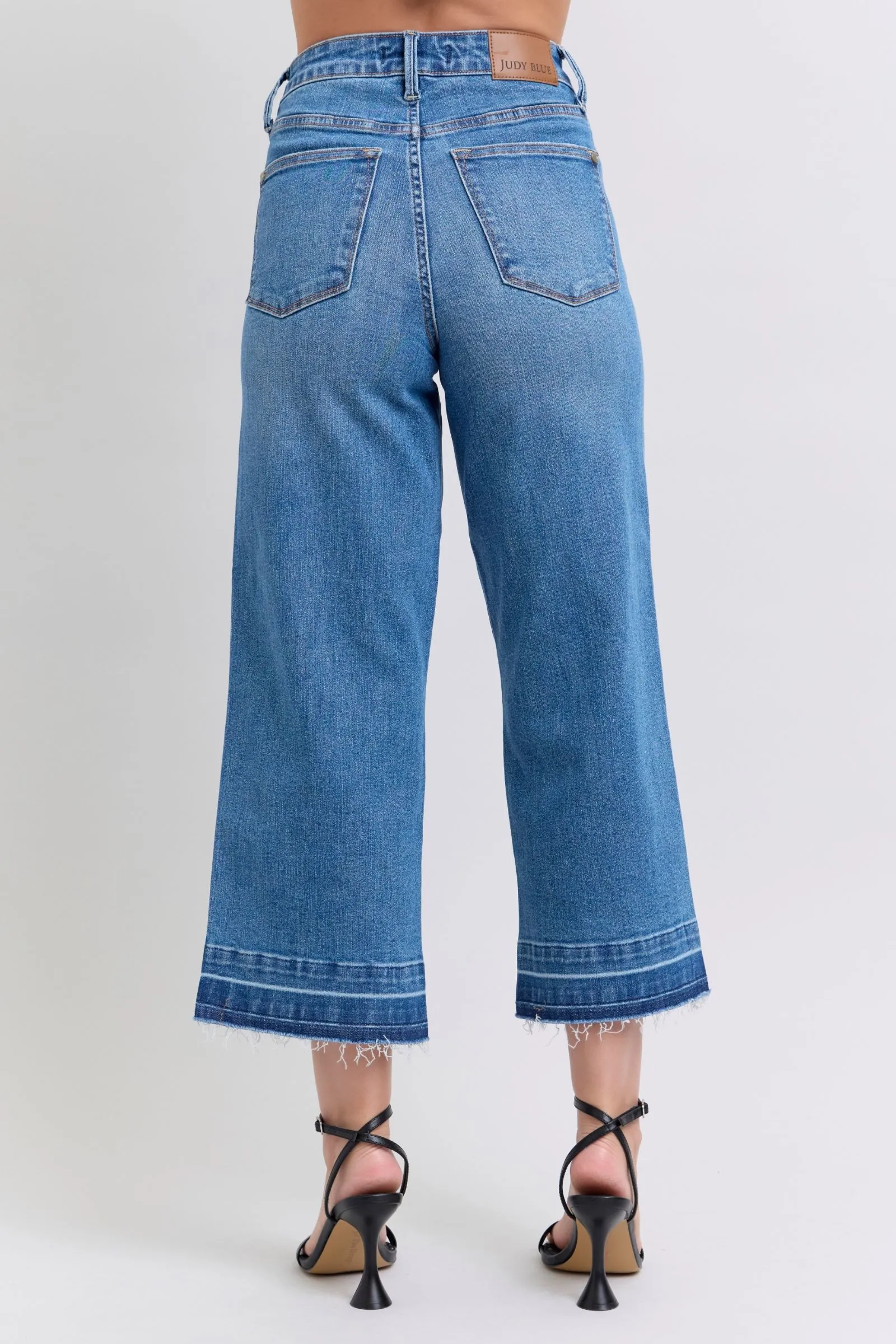 Judy Blue High Rise Tummy Control Wide Cropped