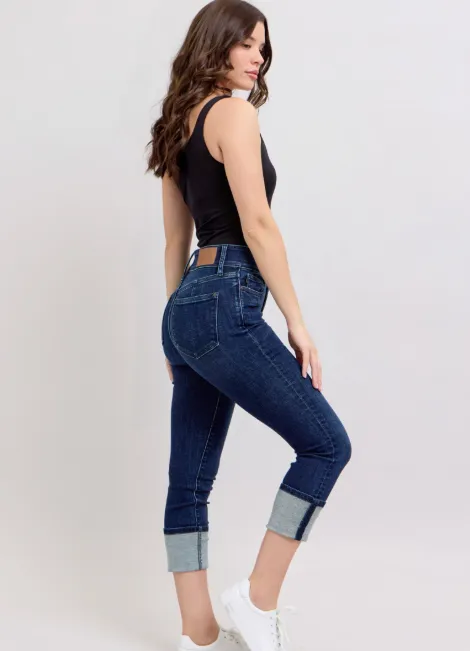 Judy Blue® High Waisted Double Waistband Capri