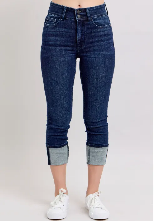 Judy Blue® High Waisted Double Waistband Capri