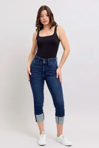 Judy Blue® High Waisted Double Waistband Capri