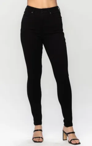 Judy Blue Tummy Control Skinny Jeans in Black