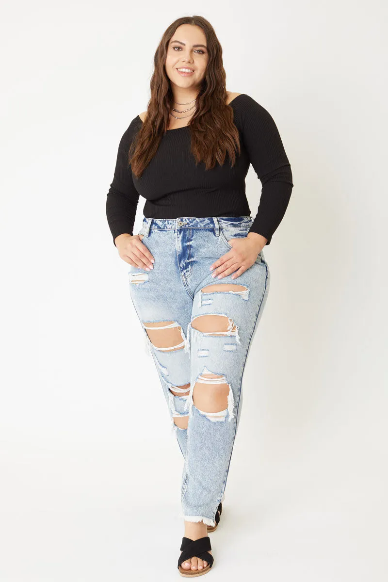 Juliet Ultra High Rise Mom Jeans (Plus Size)