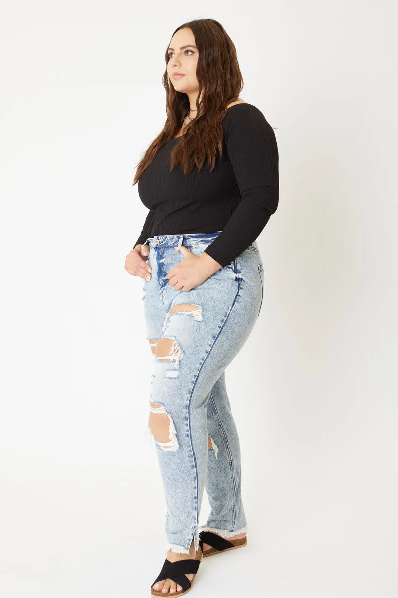 Juliet Ultra High Rise Mom Jeans (Plus Size)