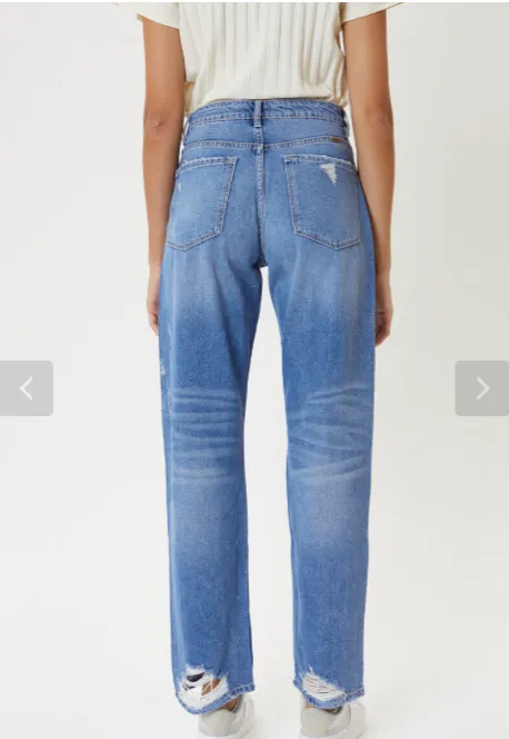 KanCan High Rise Distressed Boyfriend Jeans