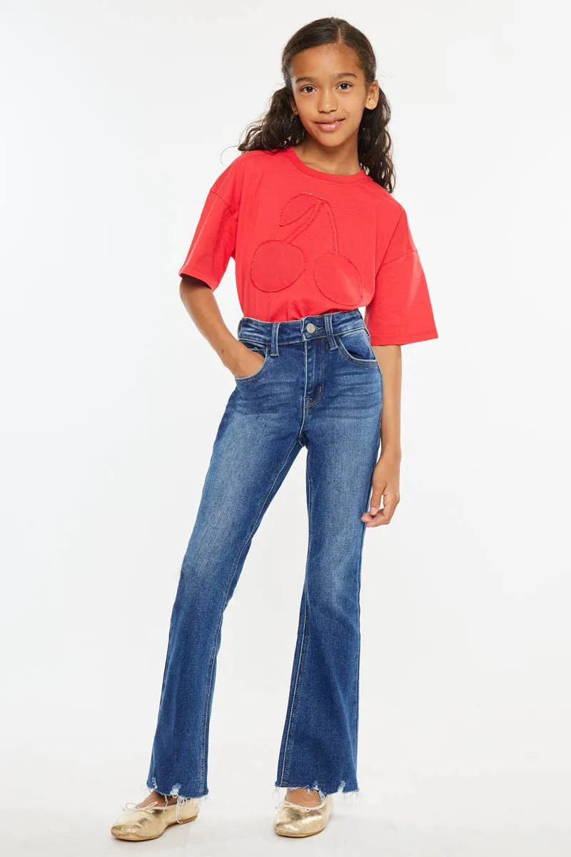 Kancan - Youth High Rise Bootcut Dark Wash