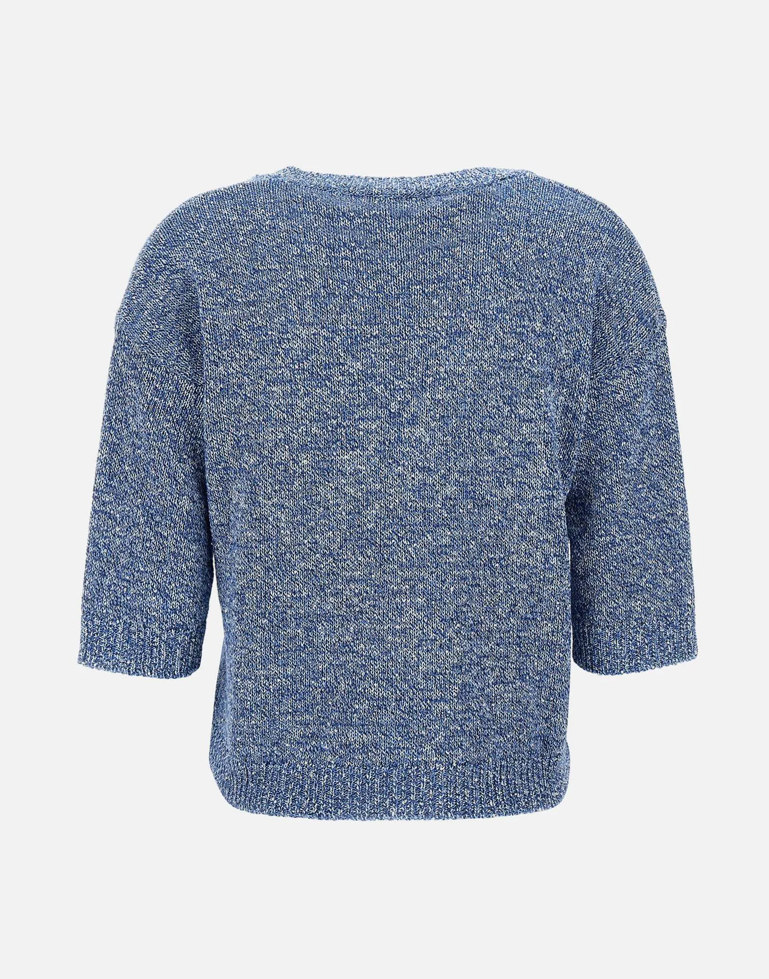 Kangra Blue Cotton Viscose Sequin Sweater