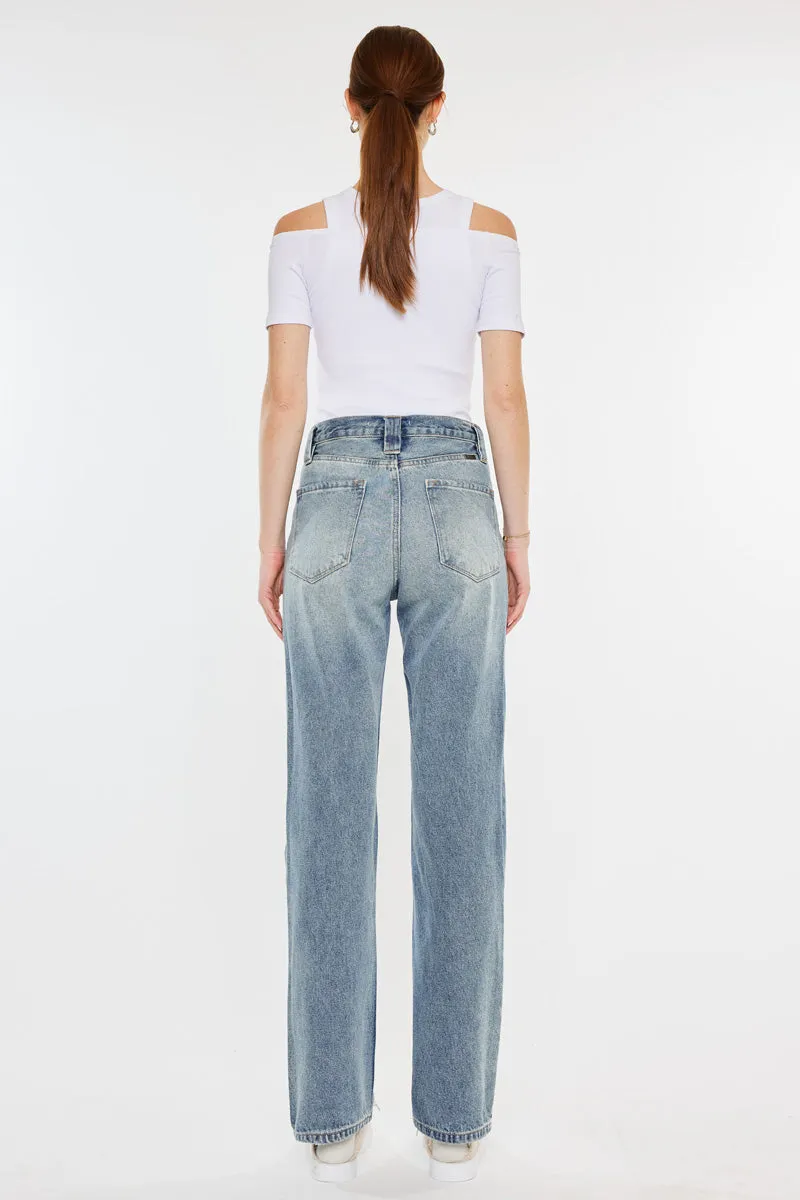 Karine Ultra High Rise 90's Straight Leg Jeans