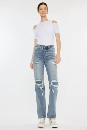 Karine Ultra High Rise 90's Straight Leg Jeans