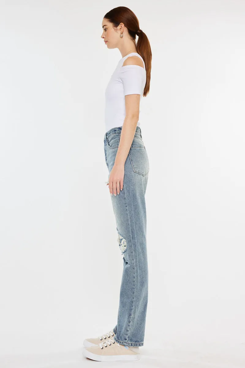 Karine Ultra High Rise 90's Straight Leg Jeans