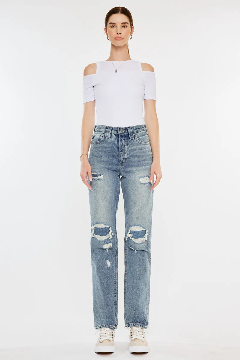 Karine Ultra High Rise 90's Straight Leg Jeans