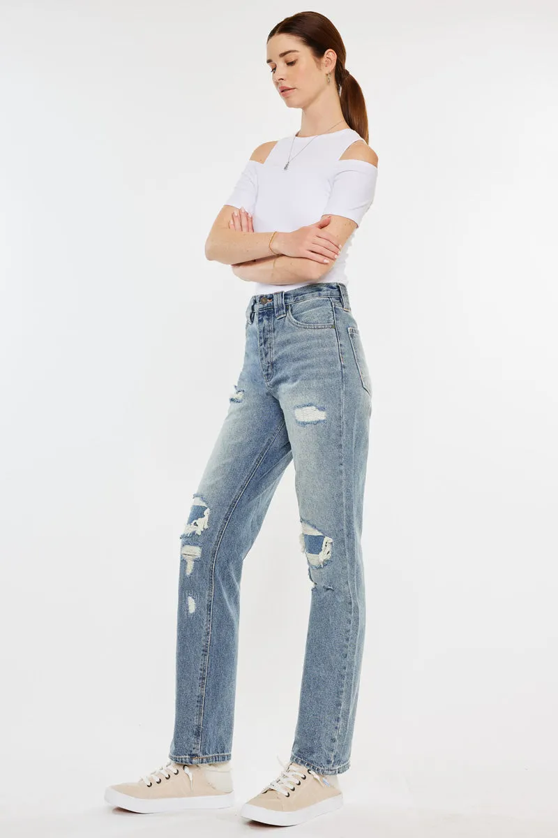Karine Ultra High Rise 90's Straight Leg Jeans