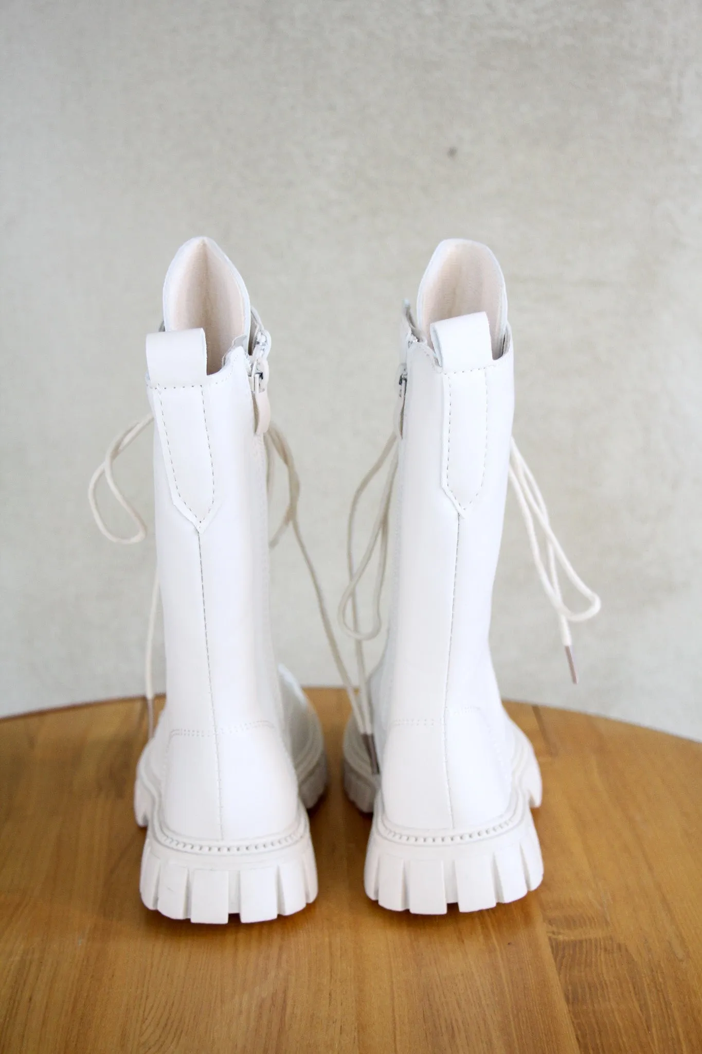 Kids Knee High Boots Chalk