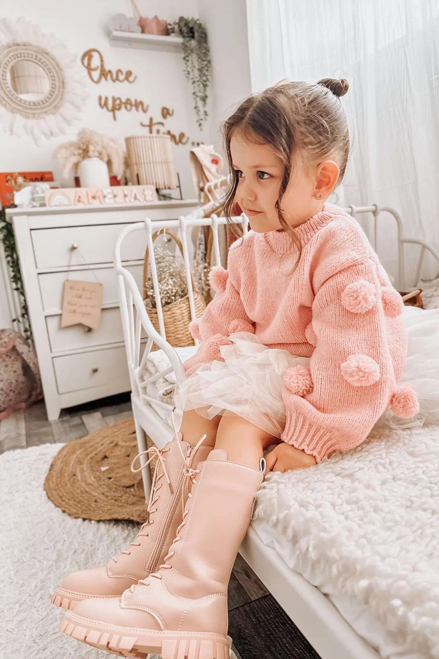 Kids Knee High Boots Floss