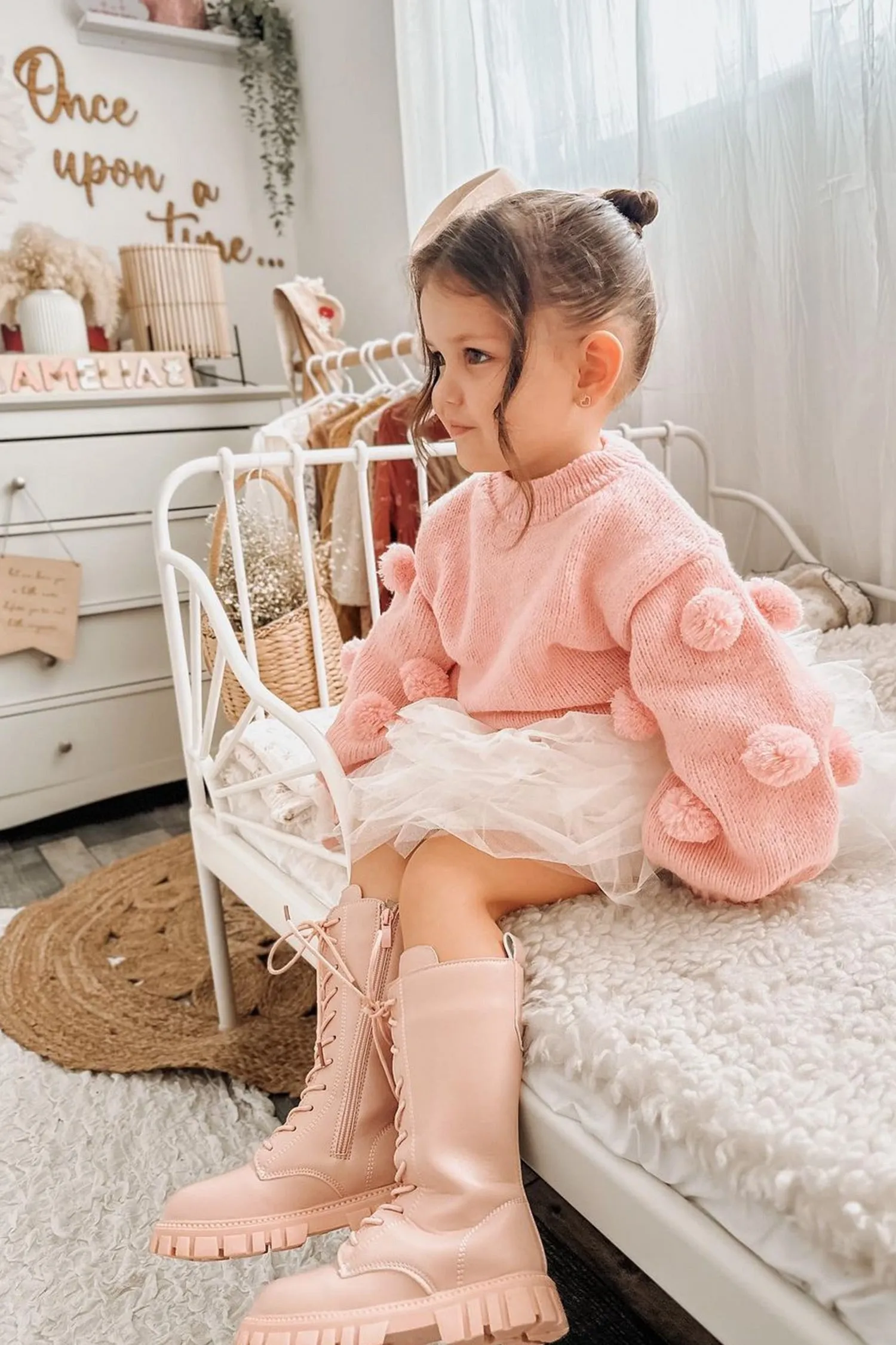 Kids Knee High Boots Floss