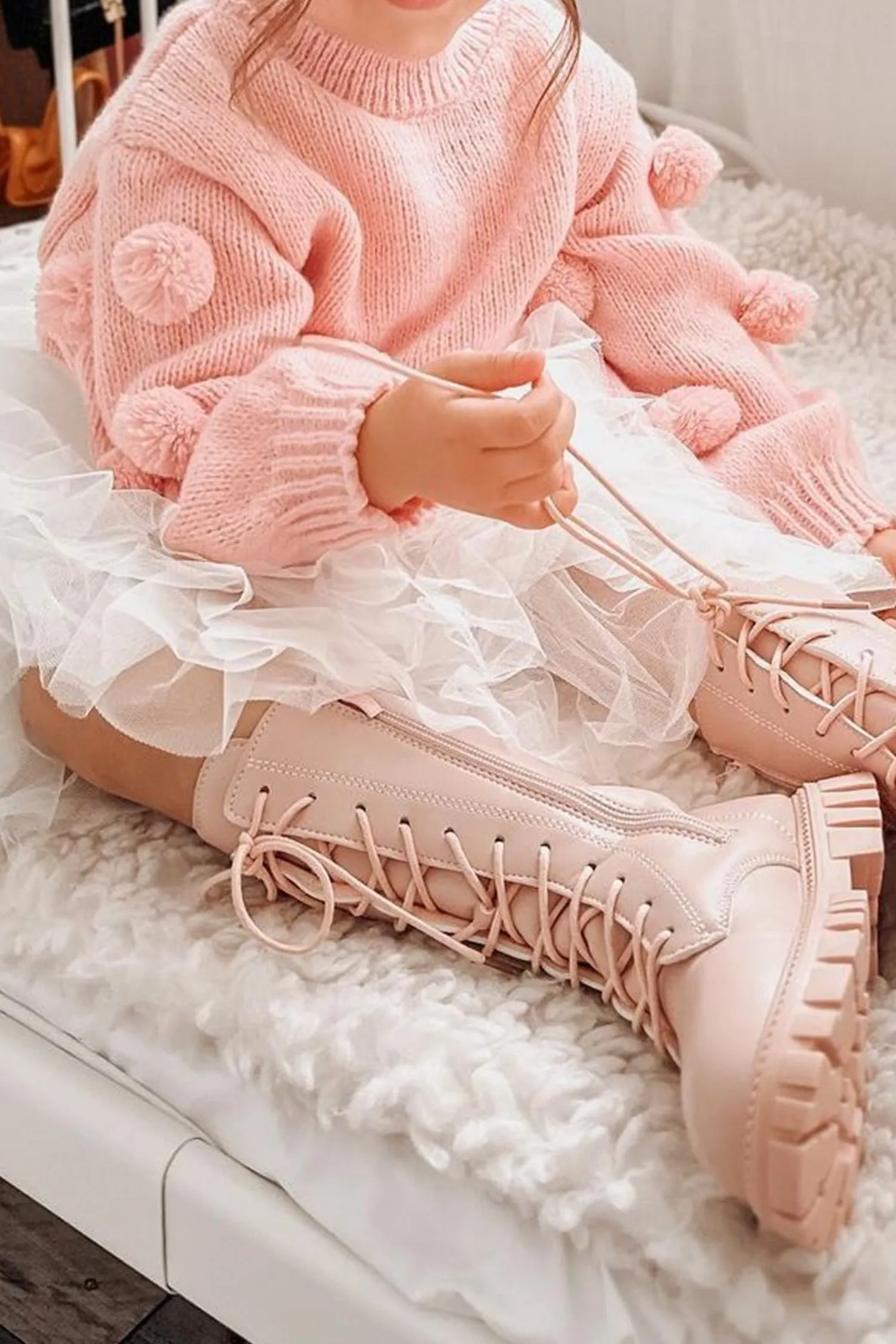 Kids Knee High Boots Floss