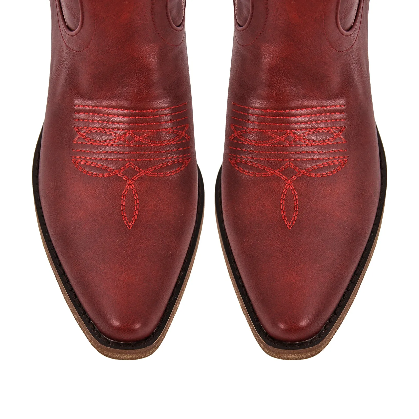 Knee High Embroidery Zipper Western Boots