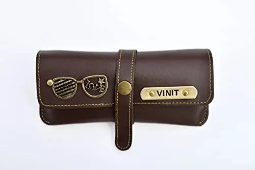 Ladies 3 Pc Combo 1.0 (Minimal Clutch 1.0, Eyewear, Keychain with Hook) (Brown)